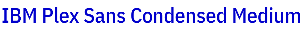 IBM Plex Sans Condensed Medium font